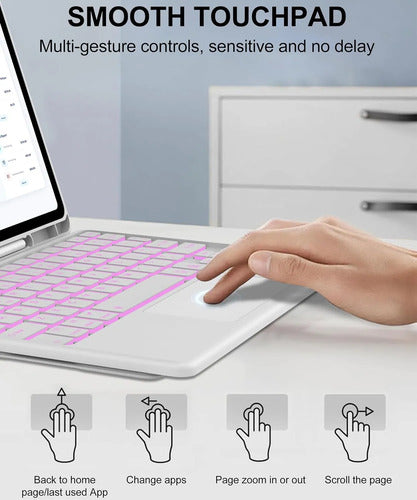 Funda Con Teclado Para Samsung Galaxy Tab S10 Lite/s10 Fe/s9 Gris
