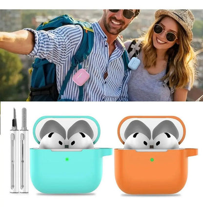 Funda De Silicona Para AirPods Pro 3 Con Kit Naranja