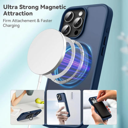 Funda Magnética Para iPhone 16 Pro Azul Marino