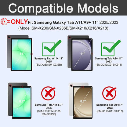Funda Con Teclado Para Galaxy Tab A11 Plus Y A9 Plus Negro
