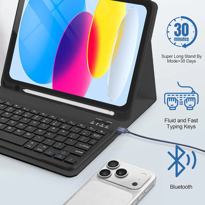 Funda Con Teclado Para iPad 11 Gen Y A16 Negro