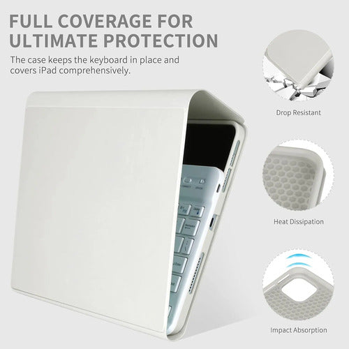 Funda Con Teclado Para iPad Air Y Pro De 11 Pulgadas Gris