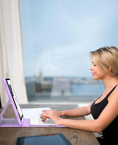 Funda Con Teclado Para Samsung Tab S11 Ultra Lila