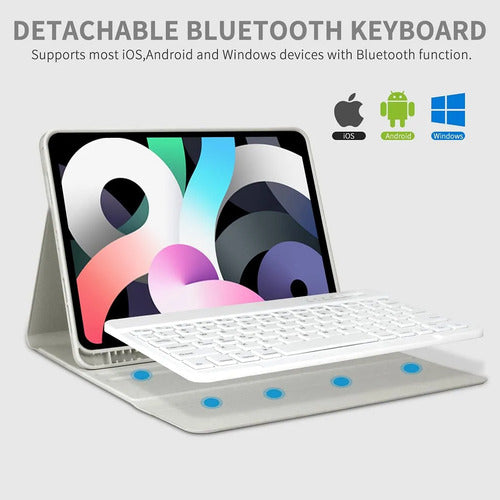 Funda Con Teclado Para iPad Air Y Pro De 11 Pulgadas Gris