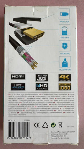 Cable Hdmi 2 Metros De Largo