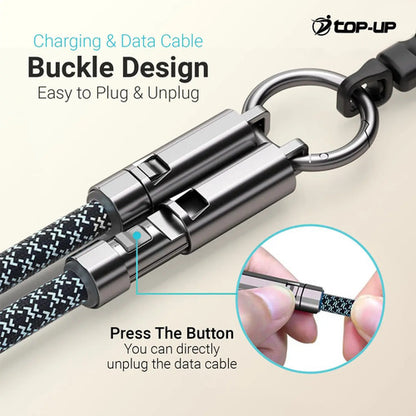 Correa Top-up Crossbody Lanyard 4ft Con Cable Usb-c