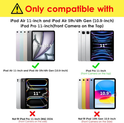 Funda iPad Air 11 2024/2025 Y iPad Pro 11'' (4ta/3ra Gen) Rojo
