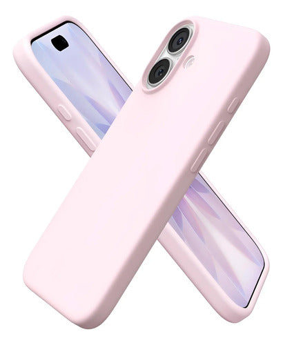Funda Para iPhone 17, Silicona Líquida, Rosa Tiza Rosa Chicle