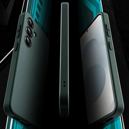 Funda Slim Para Samsung Galaxy S25 Verde Oscuro Liso