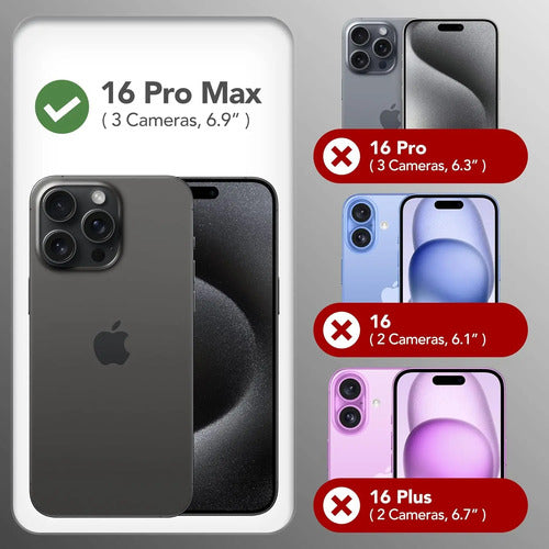 Funda Magnética Para iPhone 16 Pro Max Azul Marino