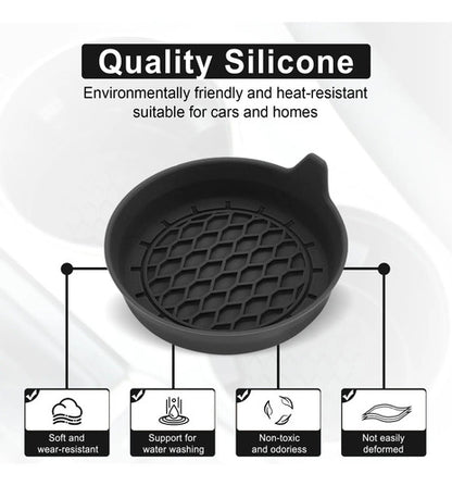 Soportes De Silicona Ecológica Para Bebidas De Auto Negro