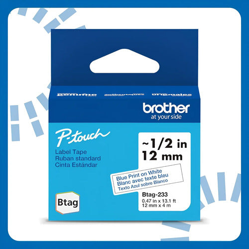 Cinta De Etiquetas Brother Genuine P-touch Btag Azul