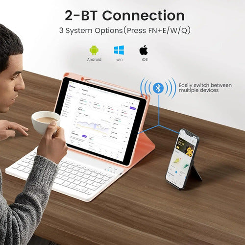 Funda Con Teclado Para iPad A16