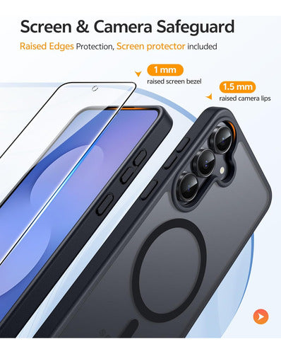 Funda Para Samsung Galaxy S25 Fe, Negra, 6.7 PuLG Negro