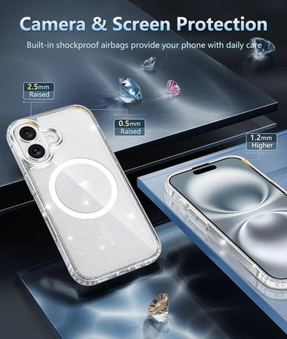 Funda Transparente Para iPhone 16 Plateado