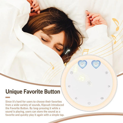 Máquina De Sonido Y Luz Nocturna Kipcush Para Adultos Y Bebe Blanco