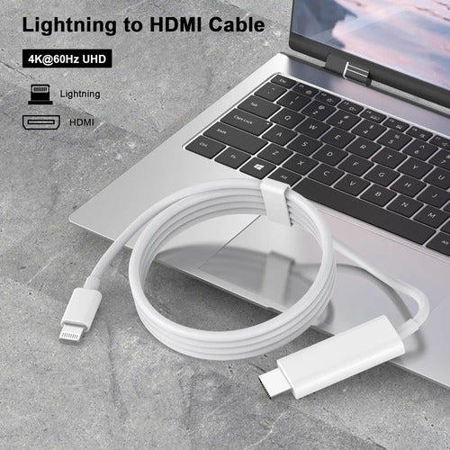 Cable Adaptador Hdmi A Lightning Para iPhone, Certificado