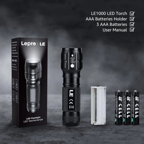 Linterna Led Ever Luminosidad Blanco Negro