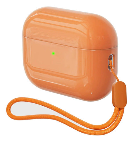 Funda Protectora De Silicona Para AirPods Pro 3 Naranja