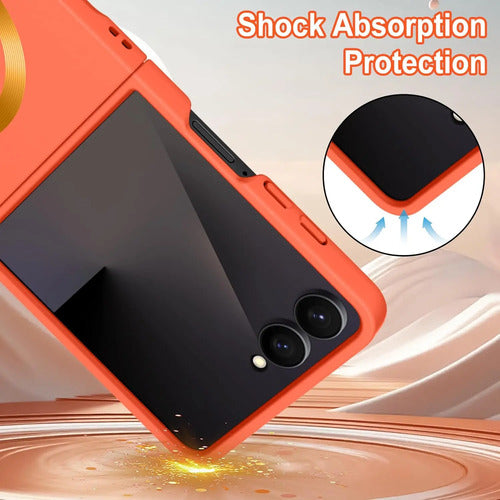 Funda Para Samsung Galaxy Z Flip 7 (magsafe) Naranja