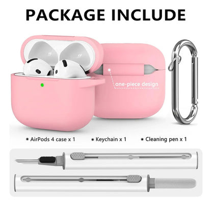 Funda R-fun Para AirPods 4 Con Kit De Limpieza Rosa Claro