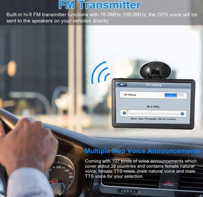 Gps Navegador Para Auto Camión Rv, Mapa 2025, Pantalla Tact