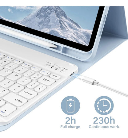 Funda Con Teclado iPad De 10a/11a Gen. 11/10.9 PuLG, A16 Azul