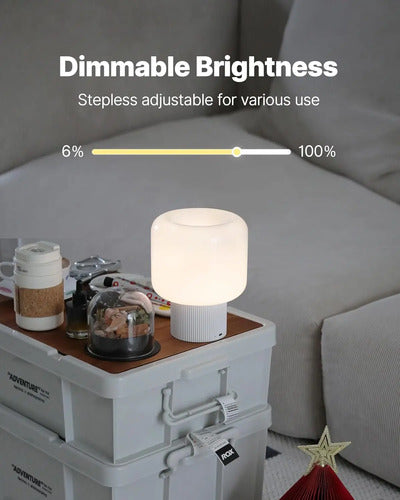 Lámpara De Mesa Recargable Led Blanco