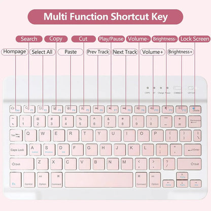 Funda Con Teclado Para iPad De 9a Generacion. Rosa