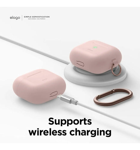 Funda De Silicona Elago Para AirPods 3ra Generación Rosa Claro
