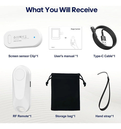 E-reader Control Remoto Girador De Paginas Blanco