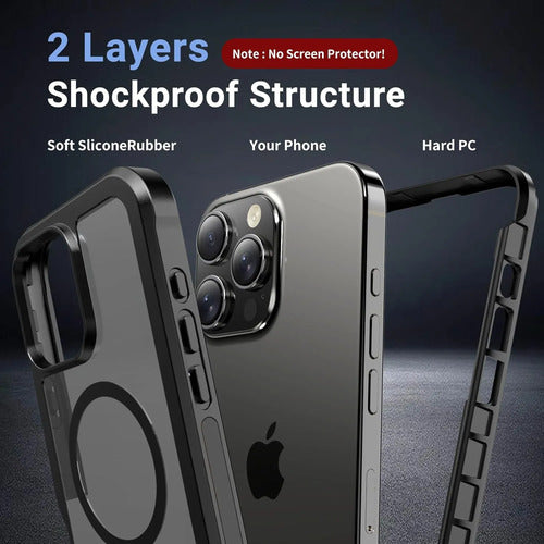Funda Magnética Para iPhone 16 Pro Max Negro