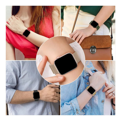 Pack 3 Correas Metálicas Malla Para Apple Watch 38-49mm Negro 3.8 Cm