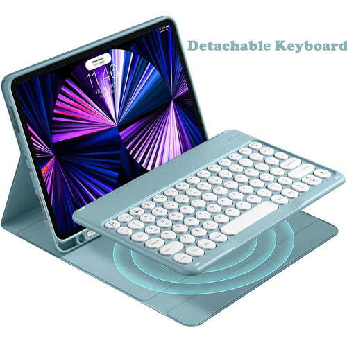 Funda Con Teclado Para Galaxy Tab S10 Lite/fe/s9 (10,9 PuLG) Violeta