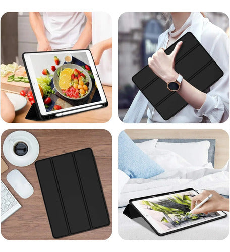 Funda Para iPad 9.7 Con Porta Lápiz Y Protección Completa Negro