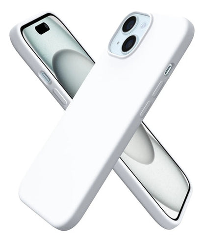 Funda De Silicona Para iPhone 15 Blanco