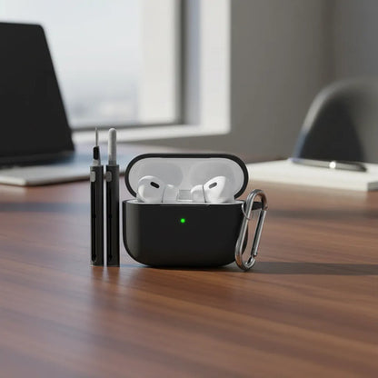Funda R-fun Para AirPods 4 Con Kit De Limpieza Negro