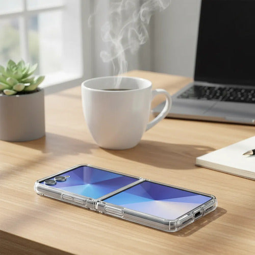 Funda Transparente Para Celular Samsung Z Flip 7 Fe Blanco Transparente