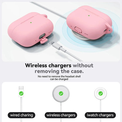Funda De Silicona Para AirPods Pro 3 Con Kit Limpieza Rosa