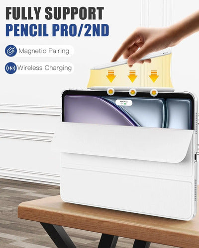 Funda Para iPad Air 11 Pulgadas 7ma/6ta Gen M3/m2 Blanco