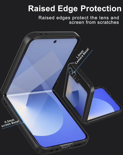 Funda Para Samsung Galaxy Z Flip 6 Y Z Flip 7 Fe Negro