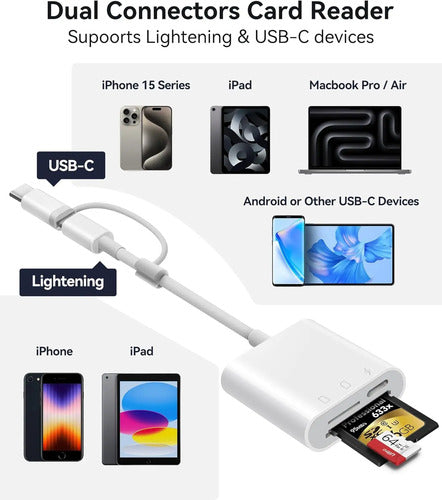 Lector De Tarjetas Sd Para iPhone/iPad Blanco