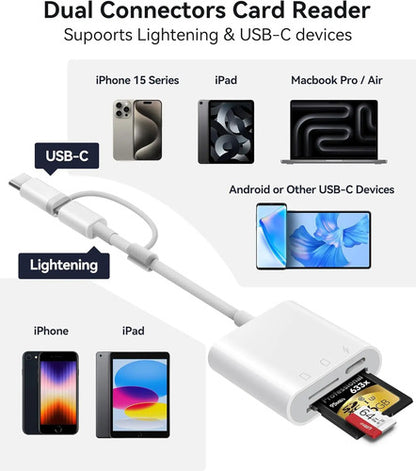 Lector De Tarjetas Sd Para iPhone/iPad Blanco