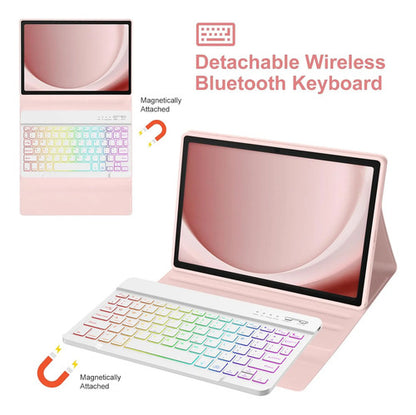 Funda Con Teclado Para Samsung Galaxy Tab A11 Plus/a9 Plus Rosa