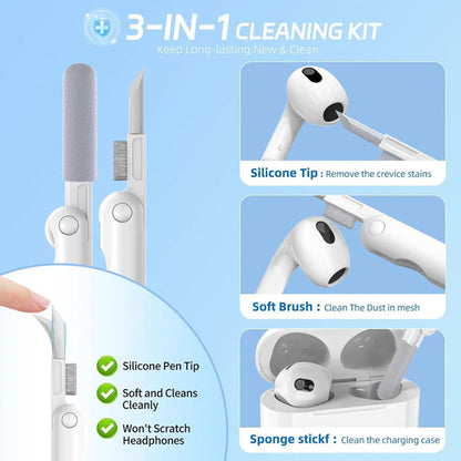 Funda Para AirPods 4, Silicona, Diseño Floral Azul