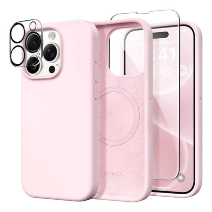 Funda Silicona iPhone 15 Pro Max Rosa Chicle