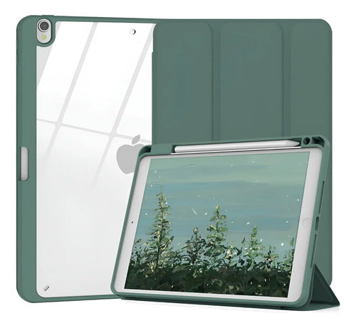 Funda Para iPad Pro De 10.5 Pulgadas 2017 C/ Soporte Lapiz Verde Oscuro