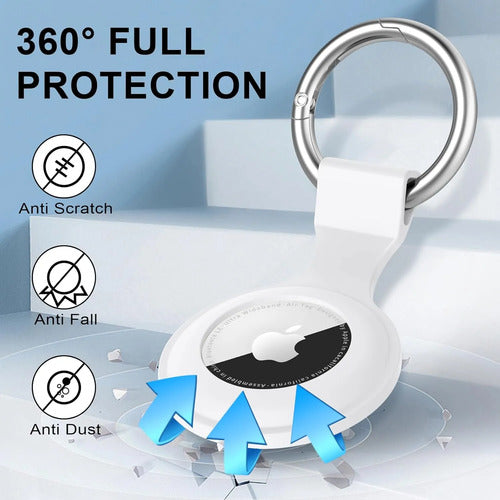 Llavero De Silicona Para Airtag Blanco