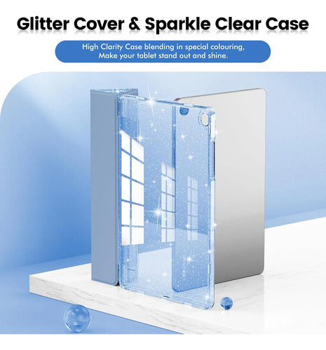 Funda Brillante Para Samsung Galaxy Tab A11 Plus/a9 Plus Azul