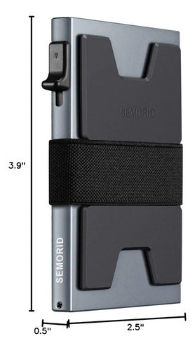Cartera Semorid Minimalista Para Hombre Con Bloqueo Rfid Gris